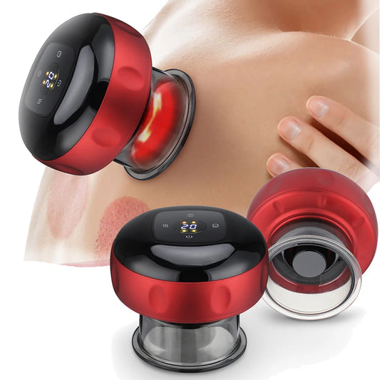 Smart Electric Vacuum Cupping & Scraping Massager with Heating Therapy