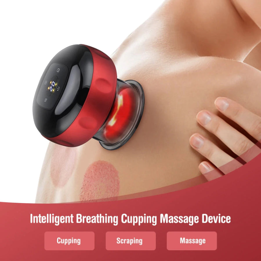 Smart Electric Vacuum Cupping & Scraping Massager with Heating Therapy