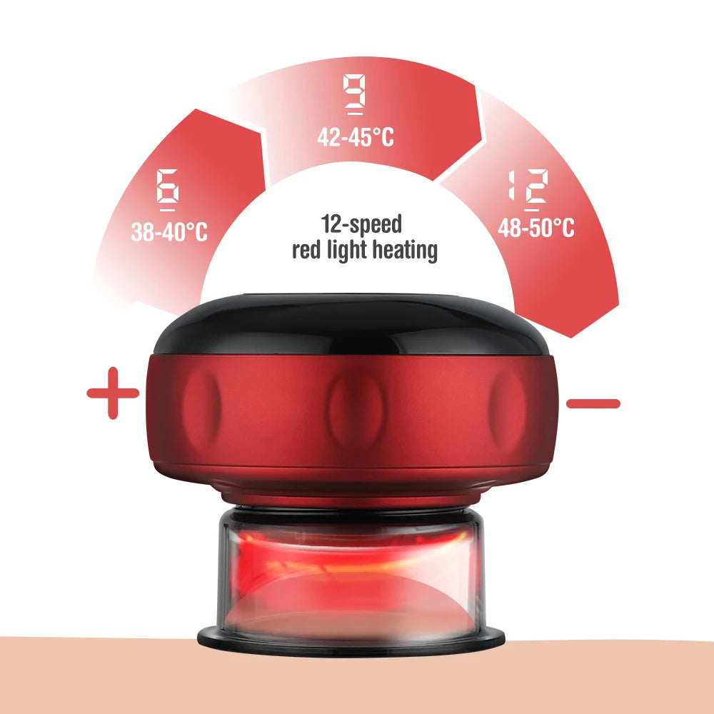 Smart Electric Vacuum Cupping & Scraping Massager with Heating Therapy